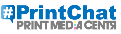 a logo for printchat a weekly discussion group about marketing, print marketing, multichannel marketing